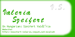 valeria szeifert business card